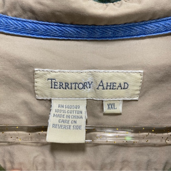 Western Tribal Rodeo Cowboy Button Down Shirt Men XXL The Territory Ahead Woven - Picture 3 of 6